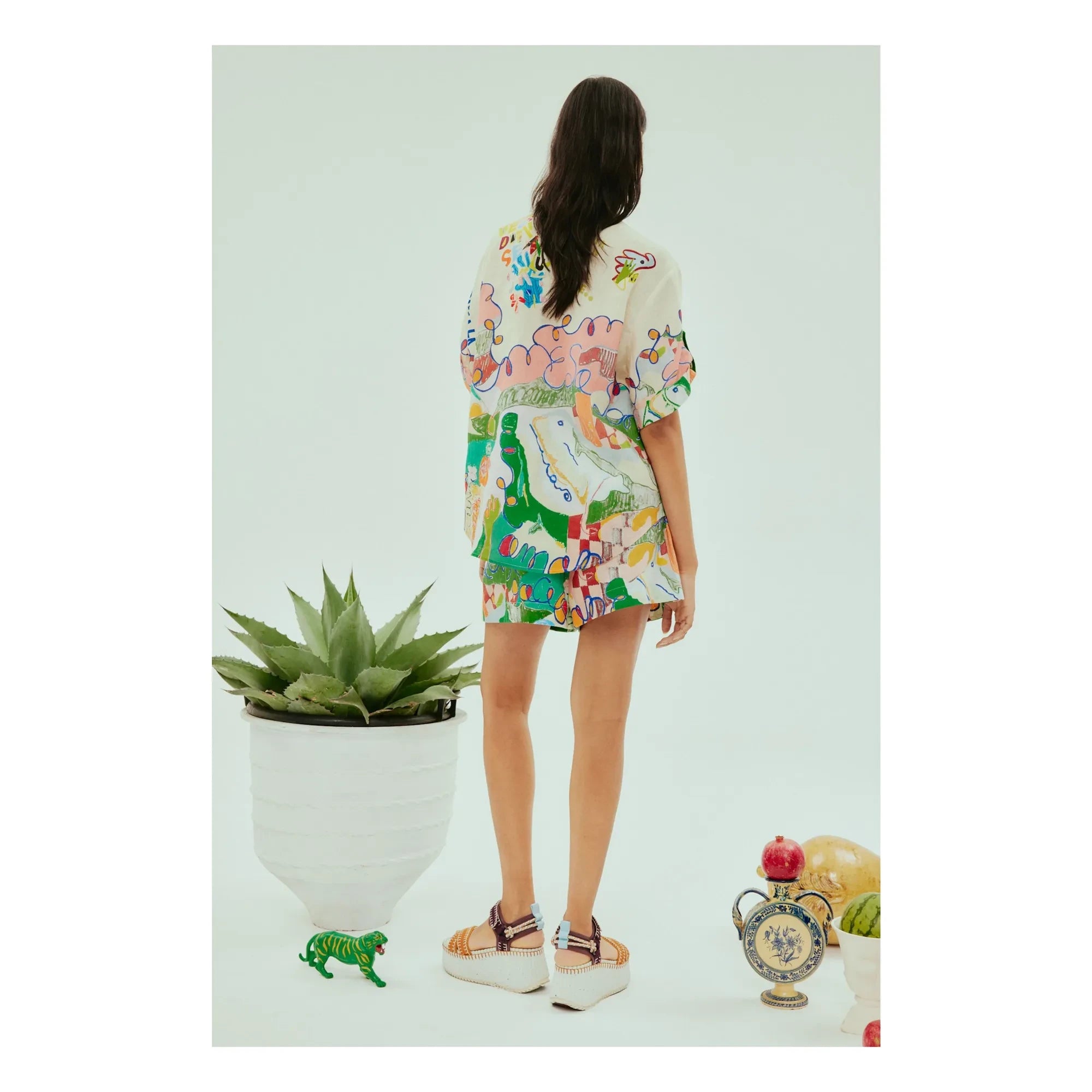 Alémais - Nadia Leinen-Shorts | Grün