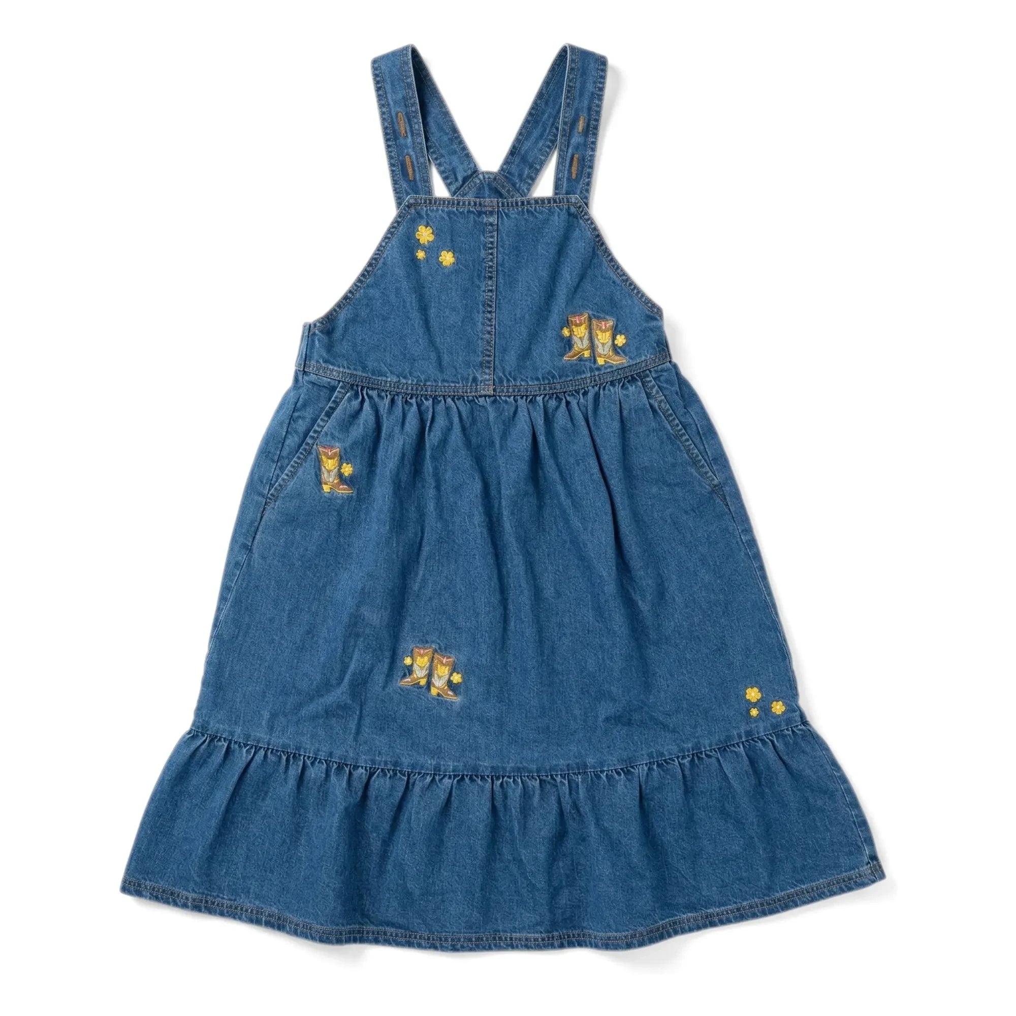 Hundred Pieces - Devi Latzkleid Stiefel | Blau