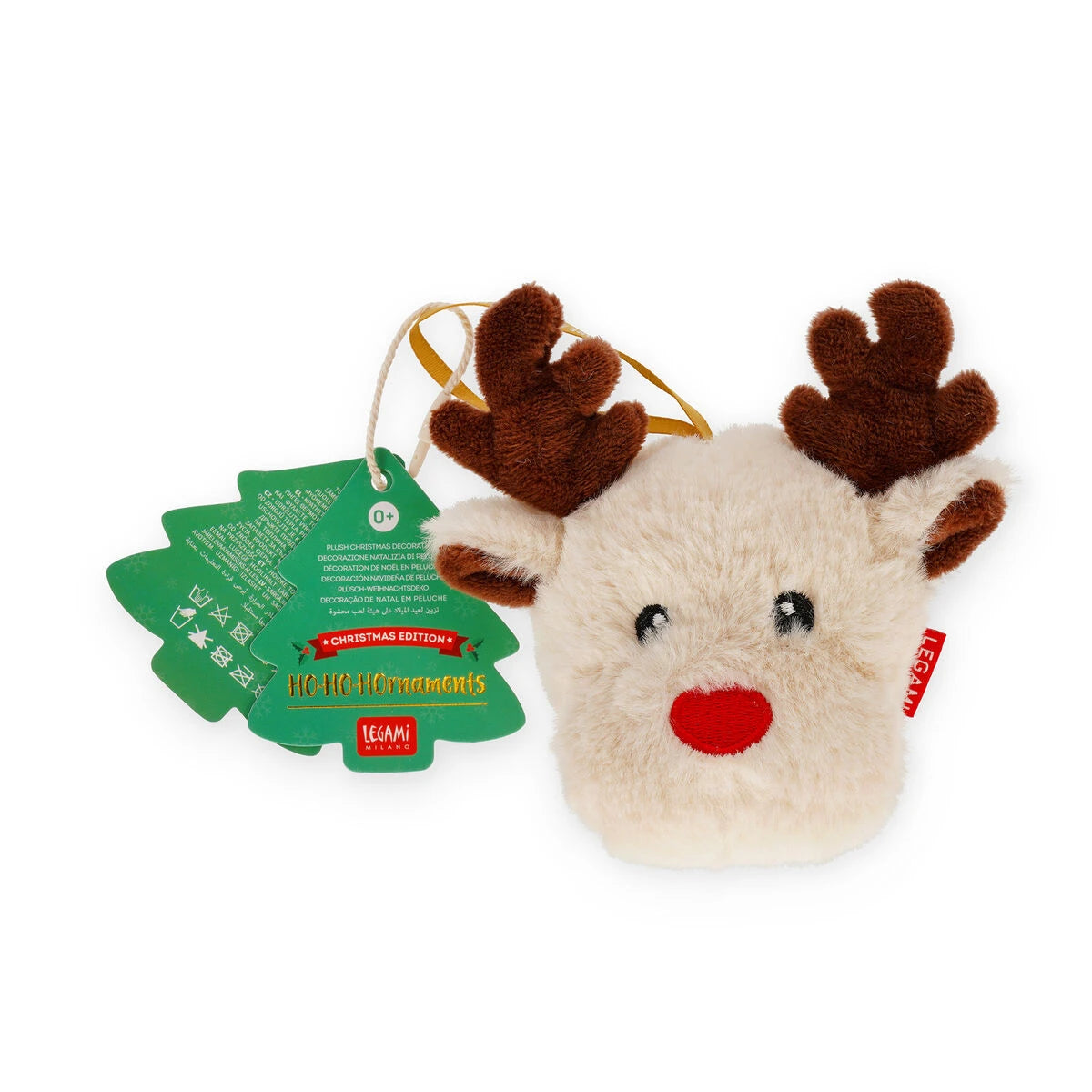Legami - Plüschspielzeug Weihnachtsdekoration - Rentier - Oh-Oh-Ohrnament