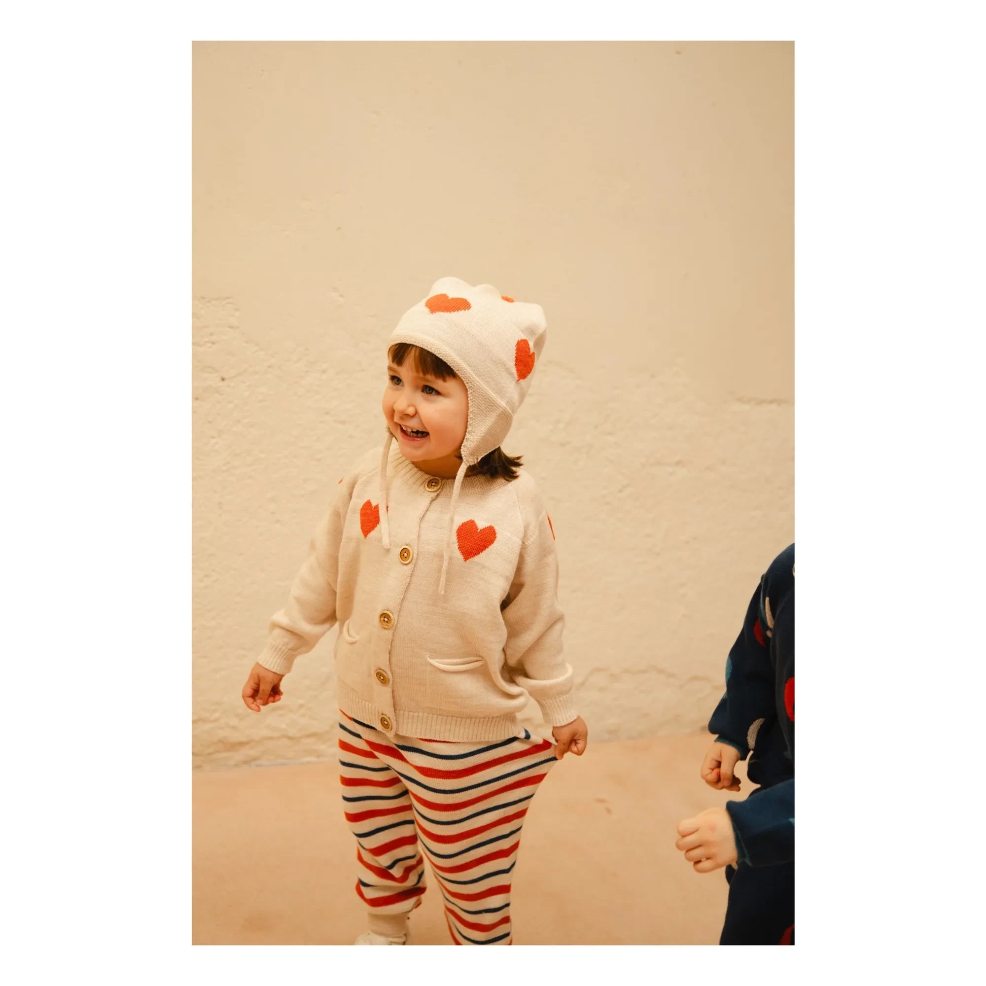 Bayiri - Dancing Hearts Merino-Cardigan | Ecru