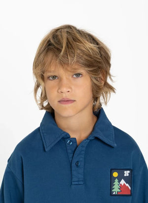 Hundred Pieces - Phoenix Mountain Organisch Baumwoll Sweatshirt | Grau Blau