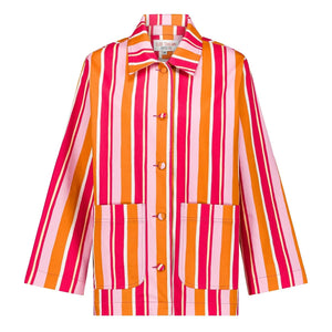 Elise Chalmin - Lucie Gestreifte Baumwolljacke | Rosa