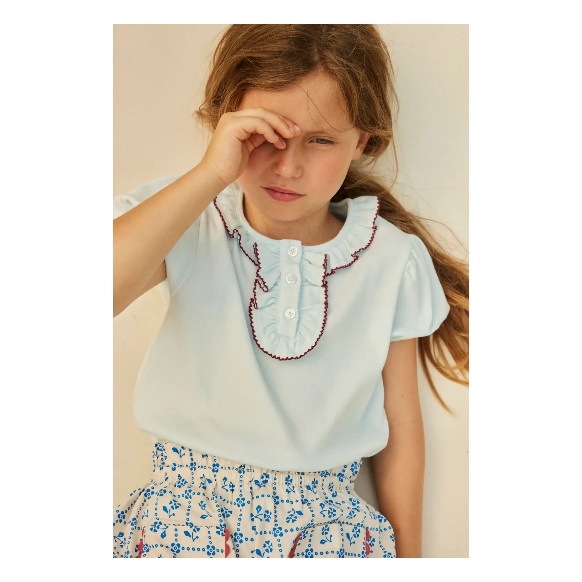 Hello Simone - Bio-Baumwoll-T-Shirt Paquerette | Hellblau