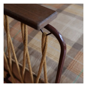 Honoré - Croisette Tartan-Samt Sessel | Karamell
