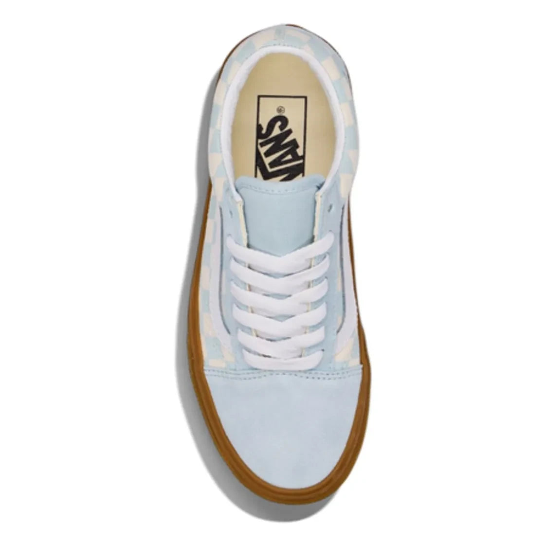 Vans - Sneakers Laces Old Skool Gum Check | Hellblau