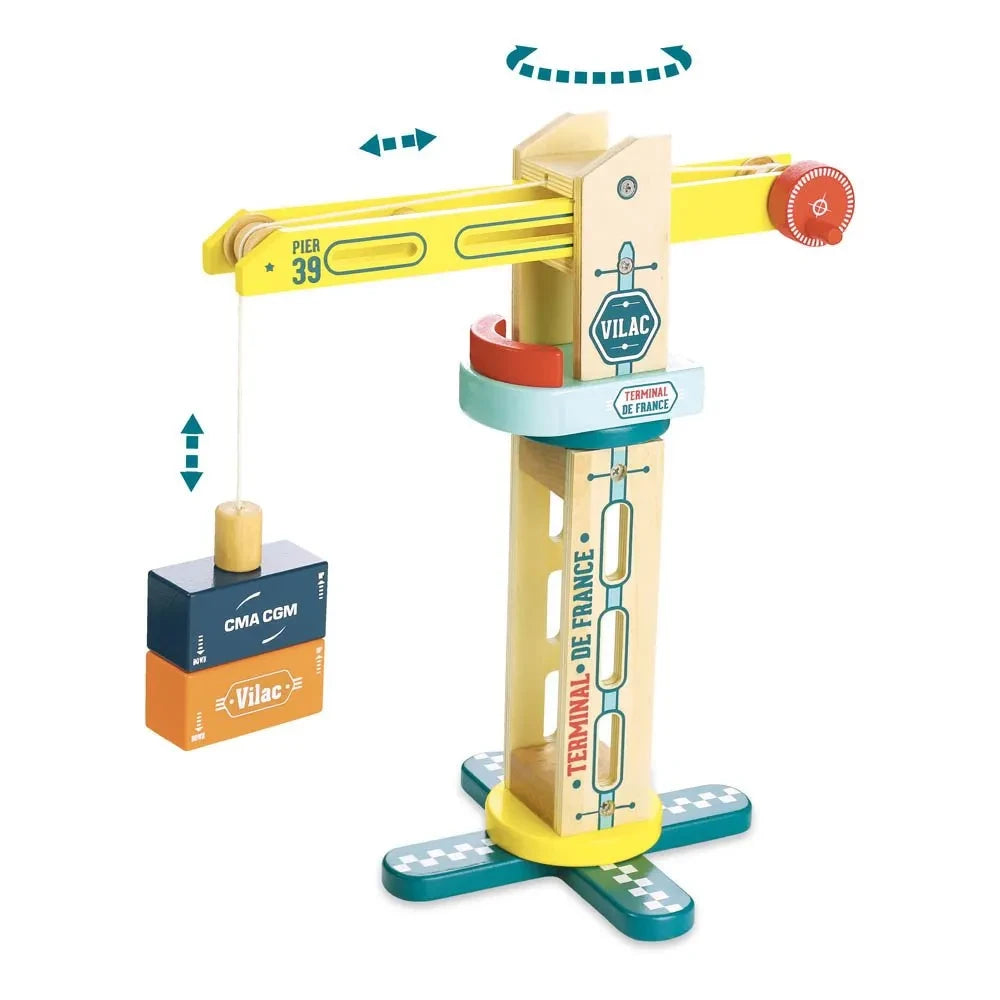 Vilac - Magnetischer Holz-Dockkran