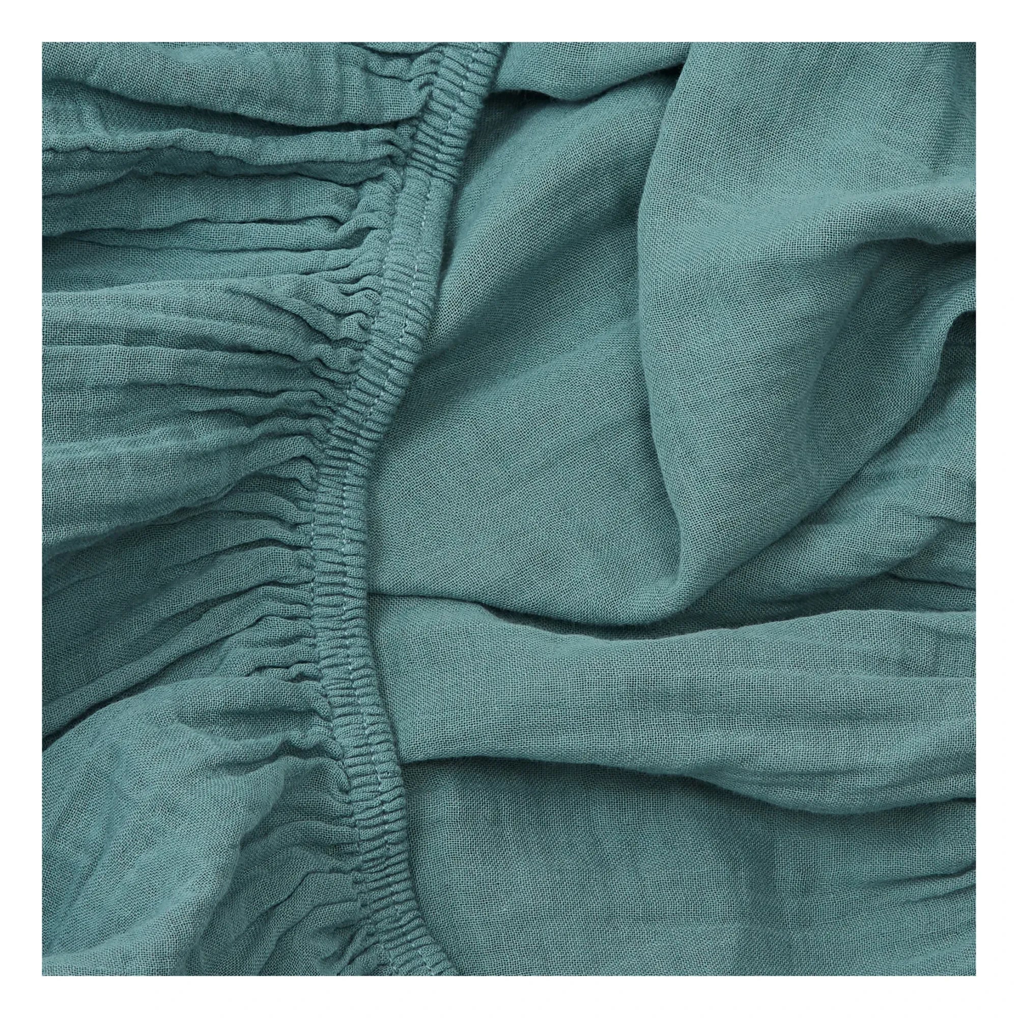 Haomy – Dili Pamuk Voile Spannbettlaken | Bleu stone