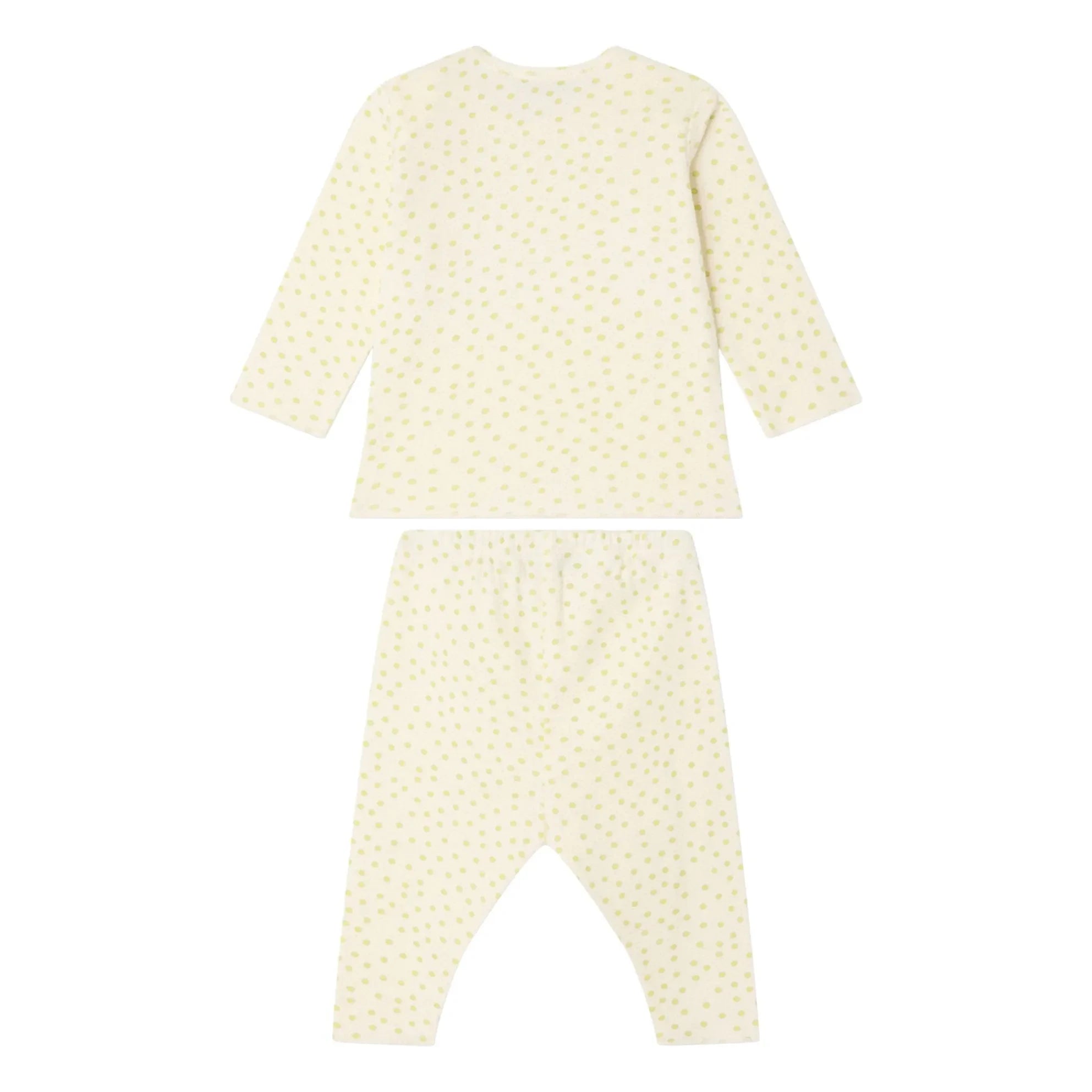 Bonpoint - Timi Pois Bio-Baumwoll-T-Shirt und Leggings-Set | Ecru