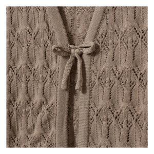 Sofie Schnoor - Floriana Kurzarm Strickjacke zum Binden | Beige