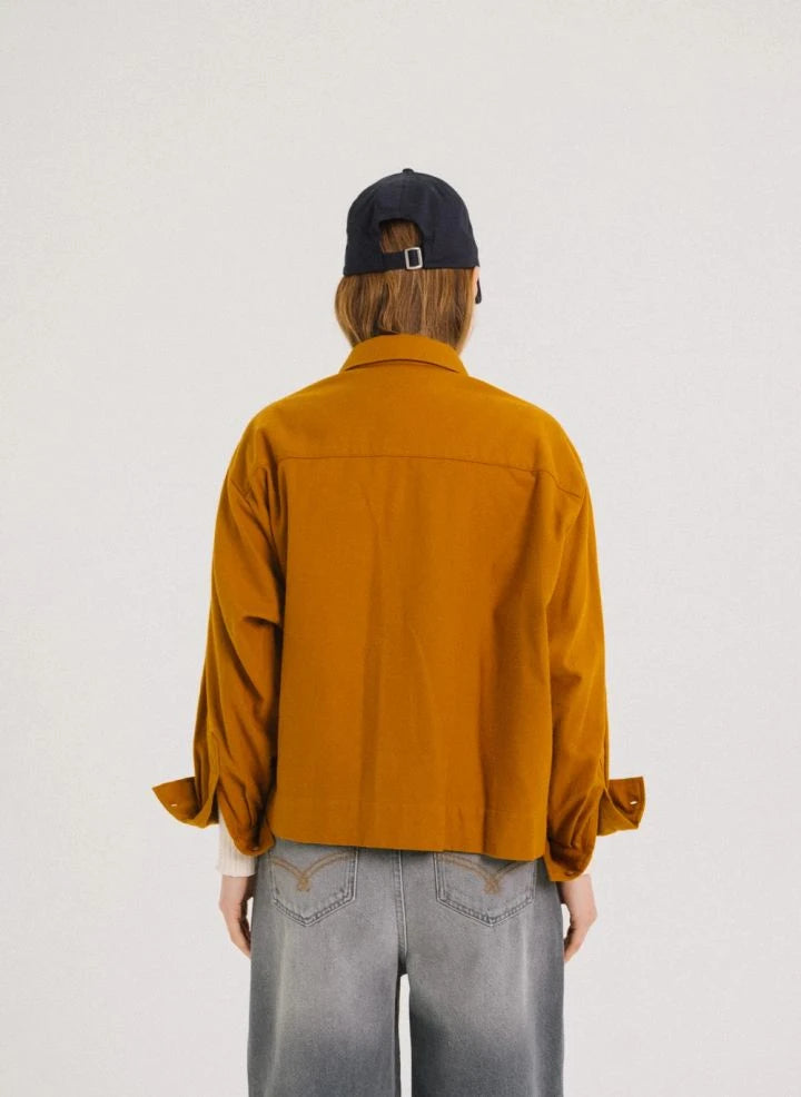 Tinsels - Usk Baumwoll-Overshirt | Yellow Curry-Farbe