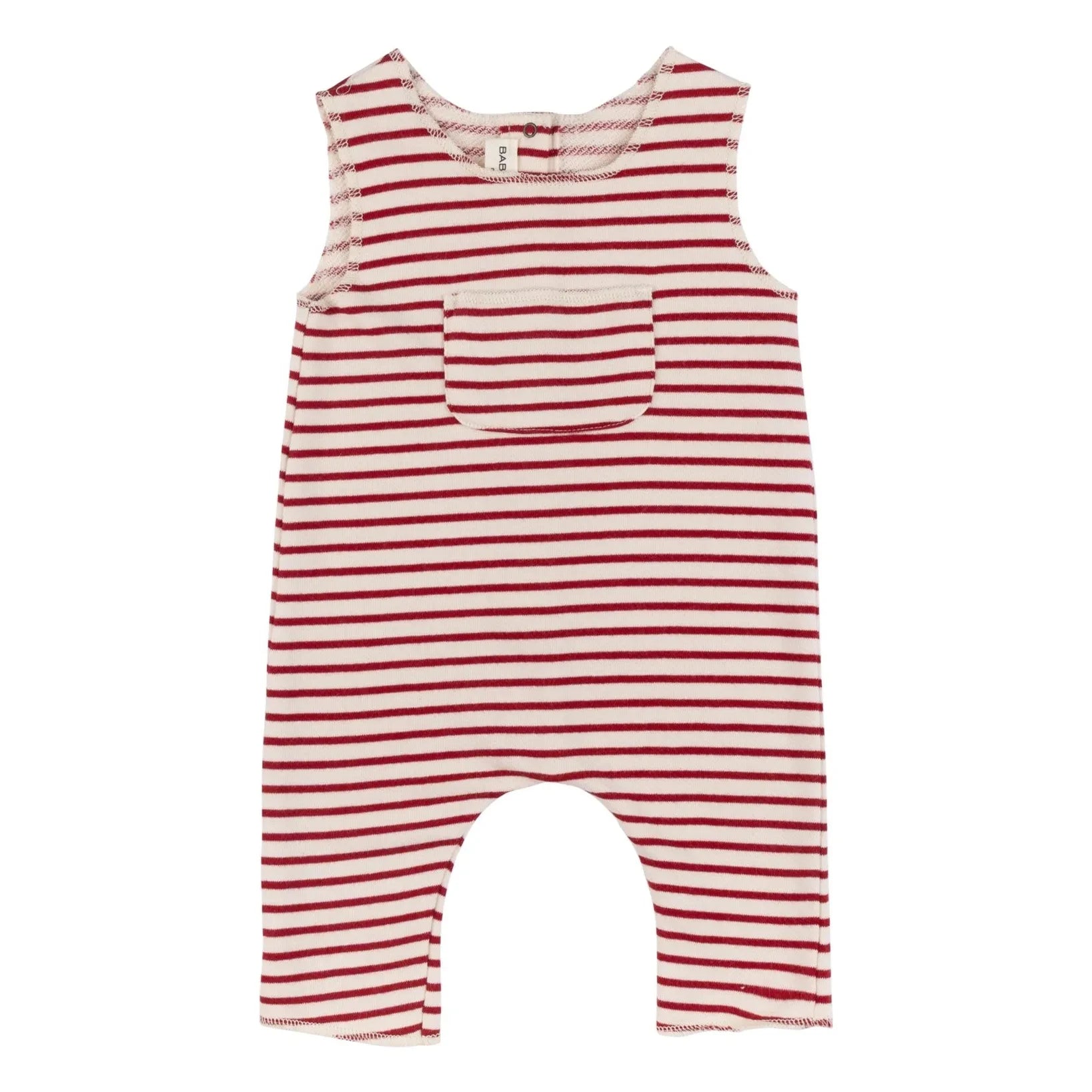 Babe & Tess - Ettore gestreifter Overall | Rot