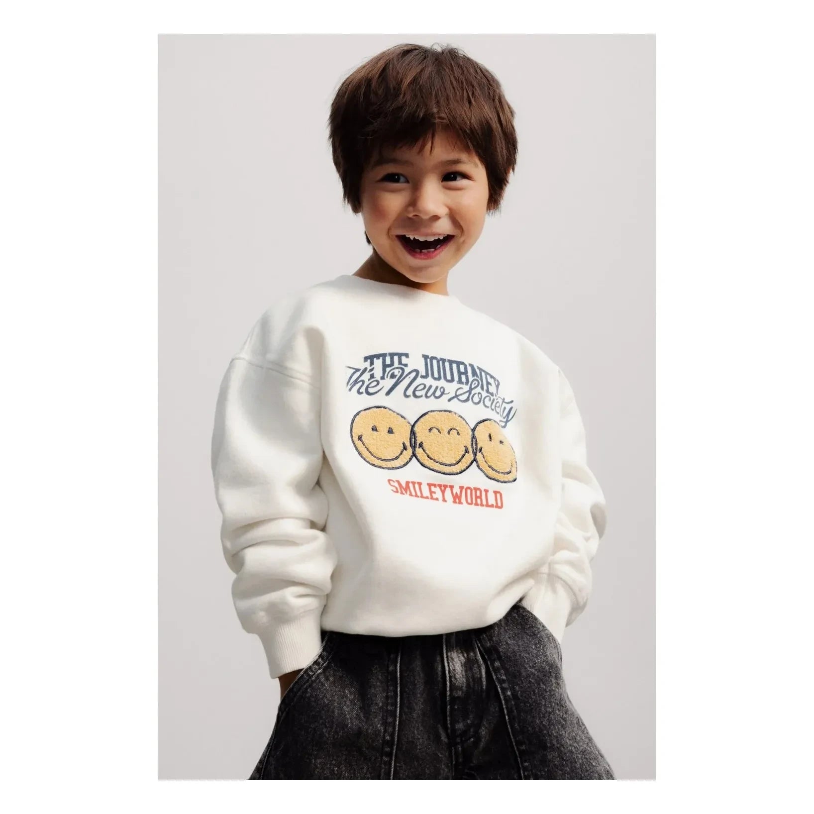 Die neue Gesellschaft – Smiley-Sweatshirt | Beyaz