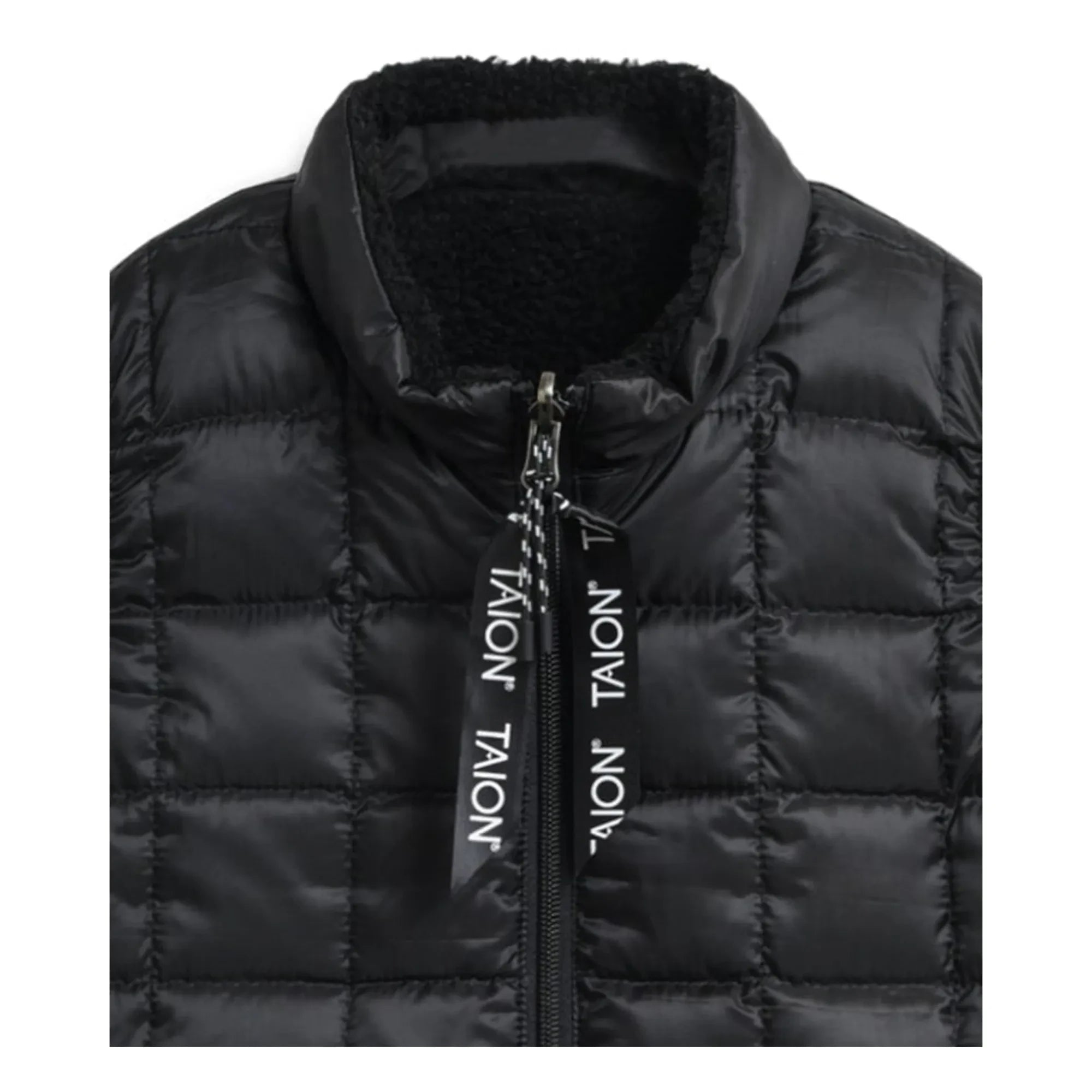 Taion - Down x Boa Dağ Reversible Kolsuz Ceket | Siyah