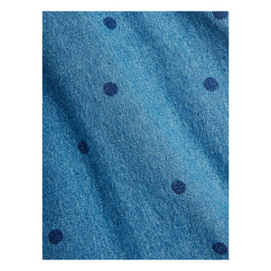 Mini Rodini - Bio-Baumwoll-Jeanshemd mit Punkten | Blau