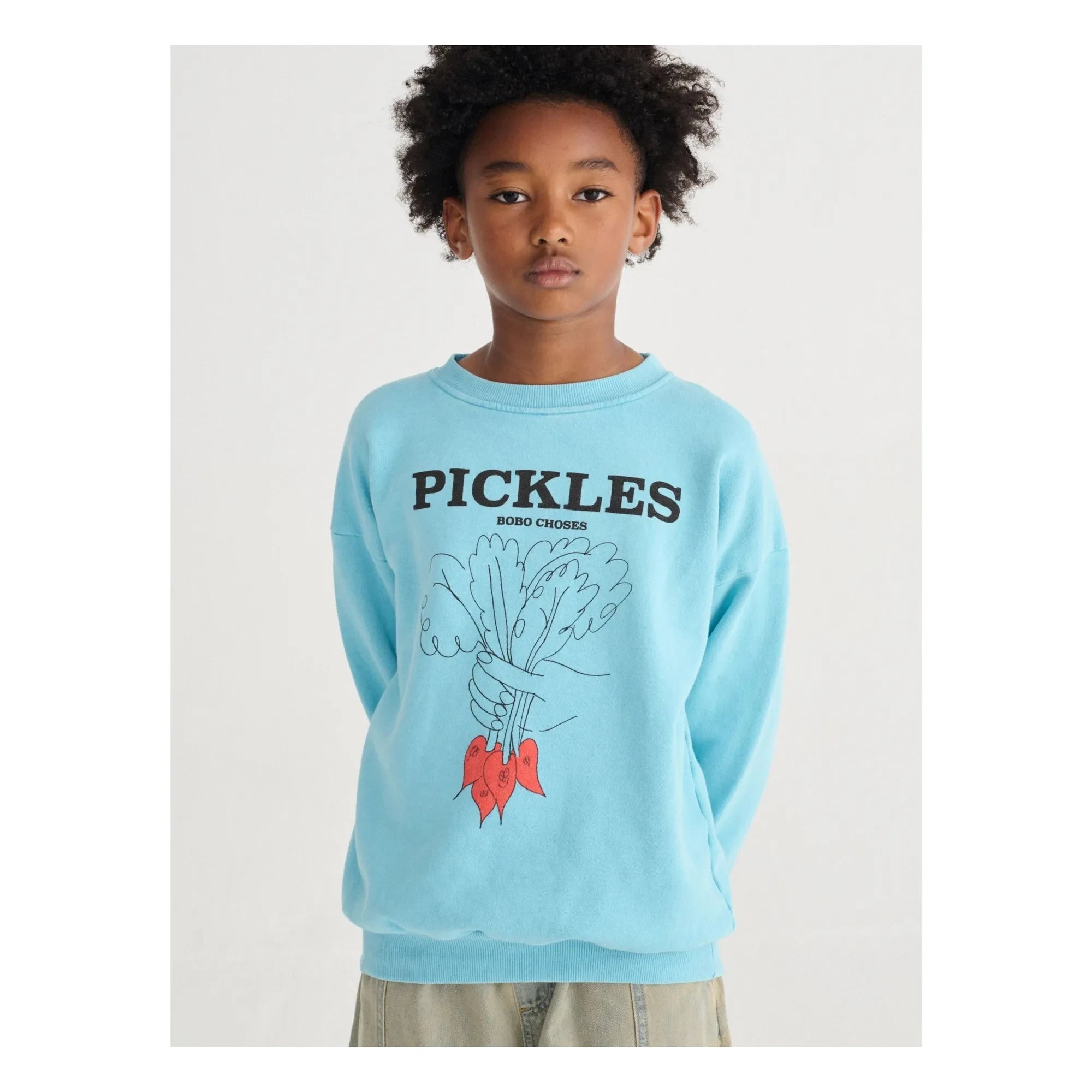 Bobo Choses - Pickles Bio-Baumwoll-Sweatshirt | Hellblau