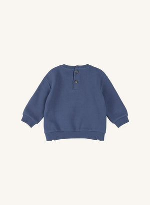 Petit Lem - Organisches Baumwoll-Hund-Sweatshirt- und Jogger-Set | Blau