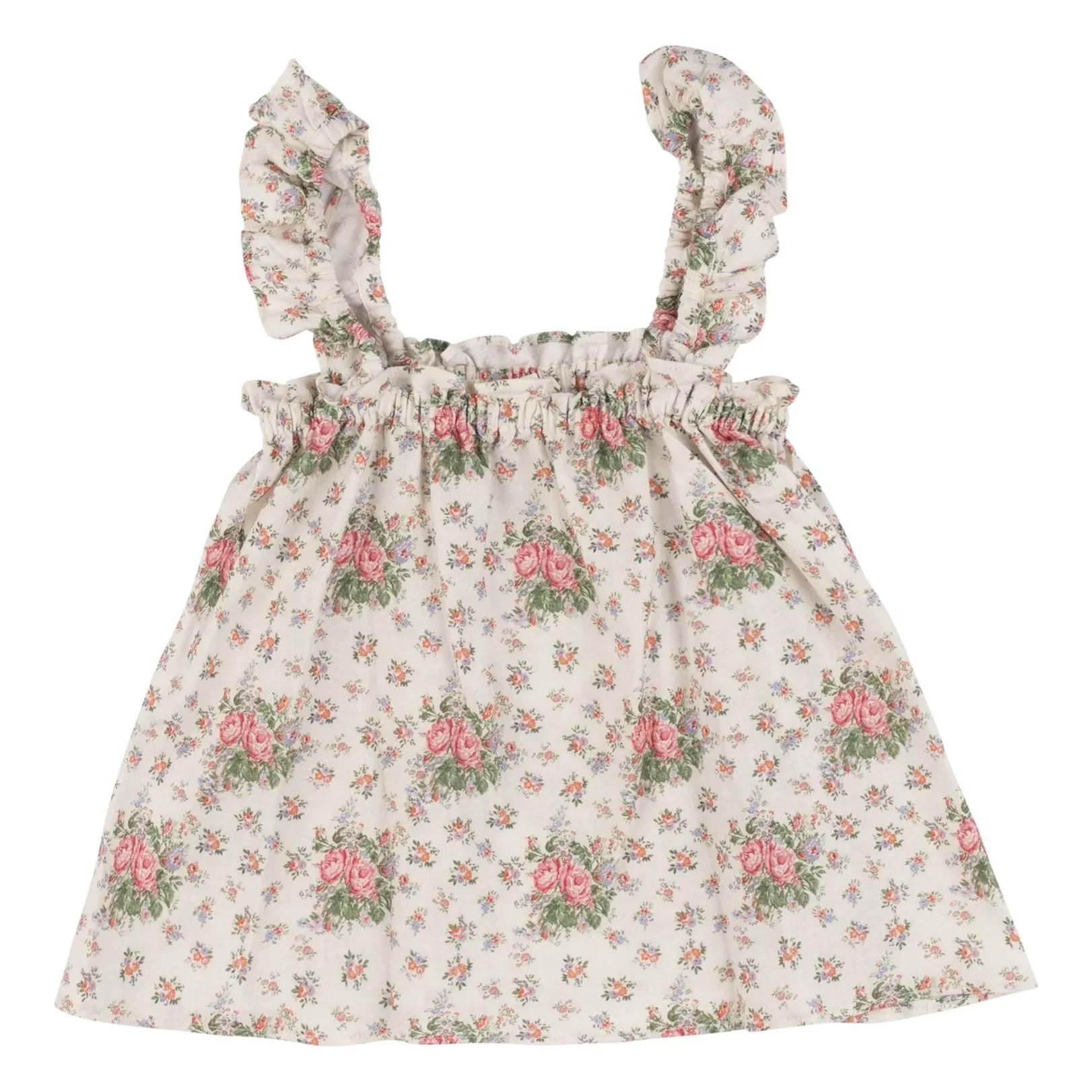 Babe & Tess - Top Théa Fleuri Leinen | Cremeweiß