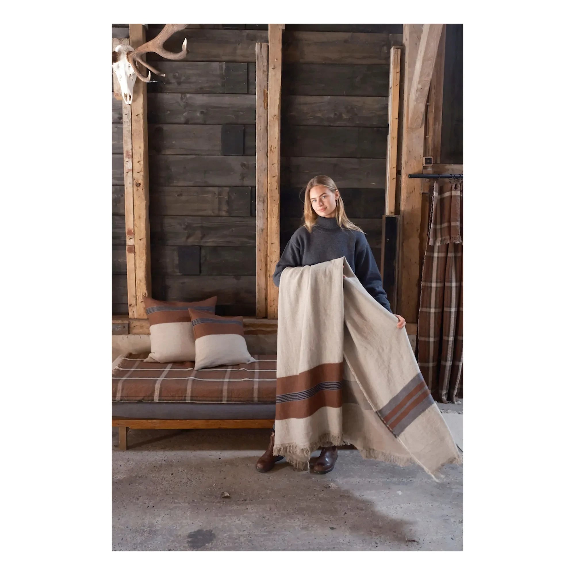 Libeco - Sienna Leinenplaid | Braun