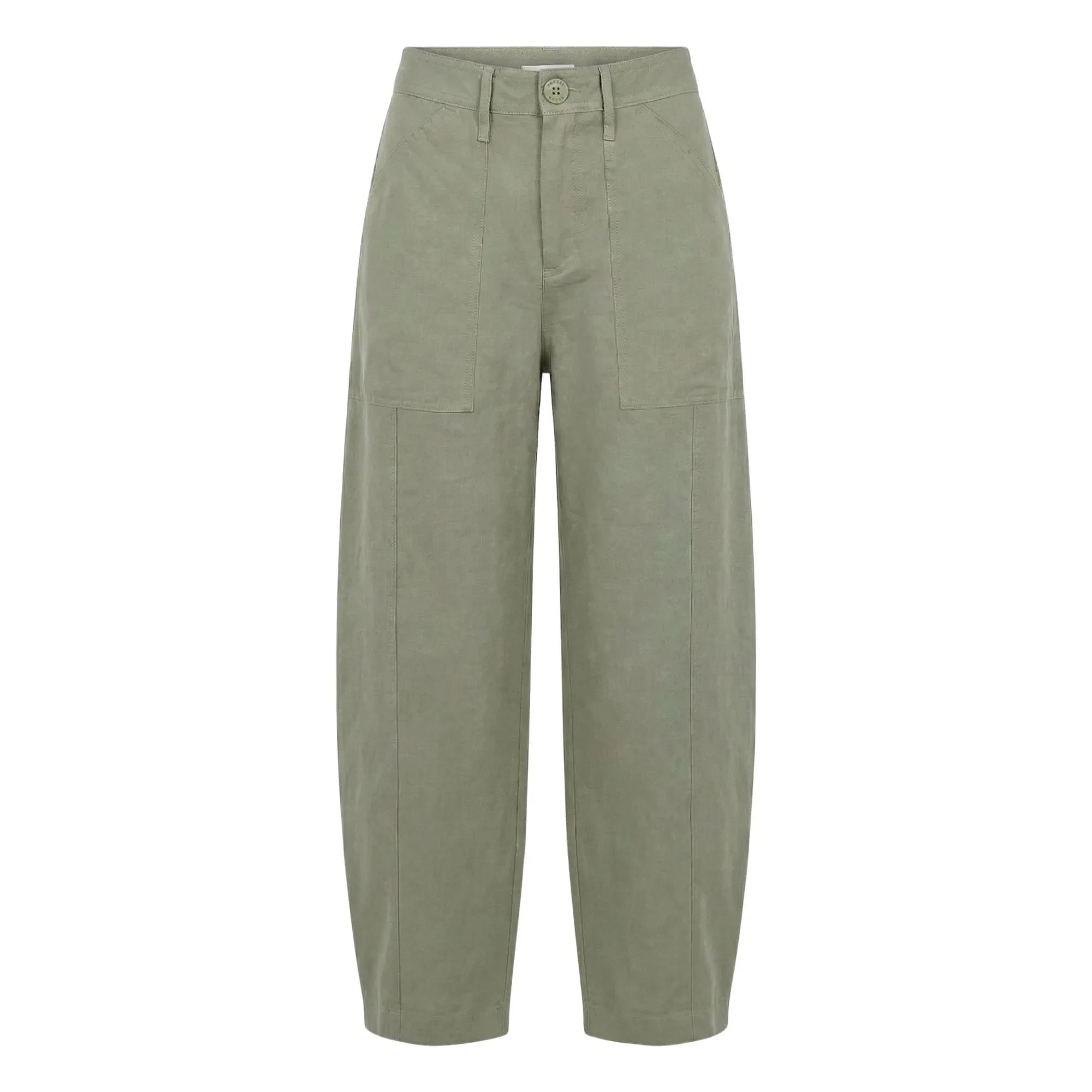 Vanessa Sposi - Vanessa Sposi X Laura Brown: Leinen-Cargohose | Khaki