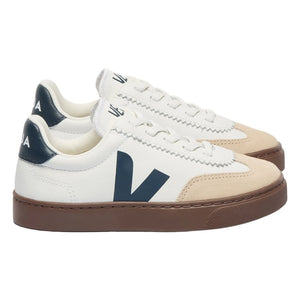 Veja - O.T. Leder Sneakers mit Volleyball-Schnürung | Dunkelblau