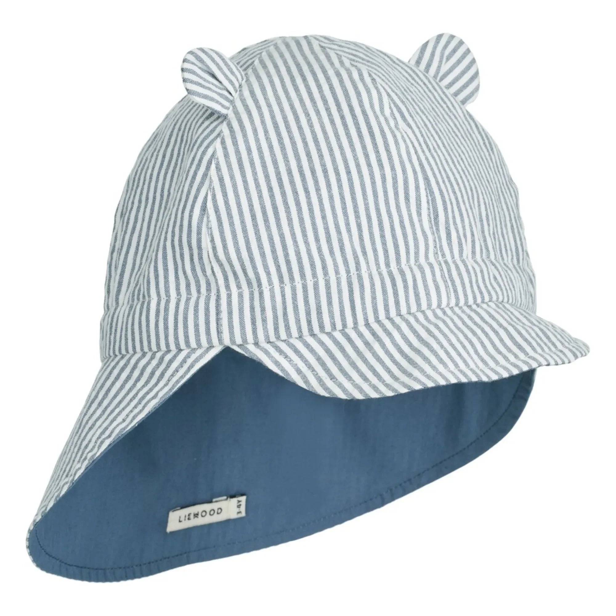 Liewood – Gorm Bio-Baumwolle Anti-UV Wendemütze | Blau