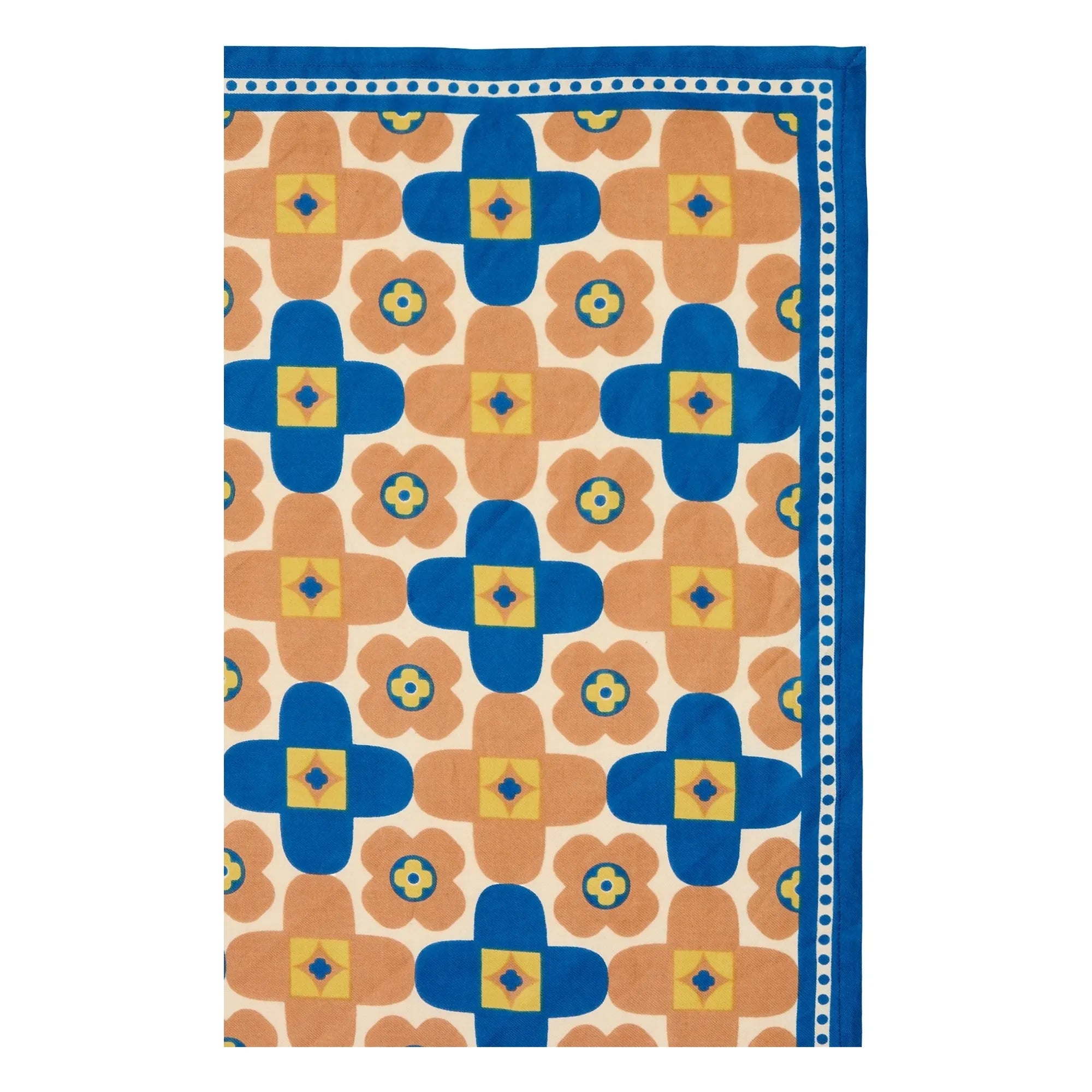 Apaches - Großer Schal Latika Flowers | Blau