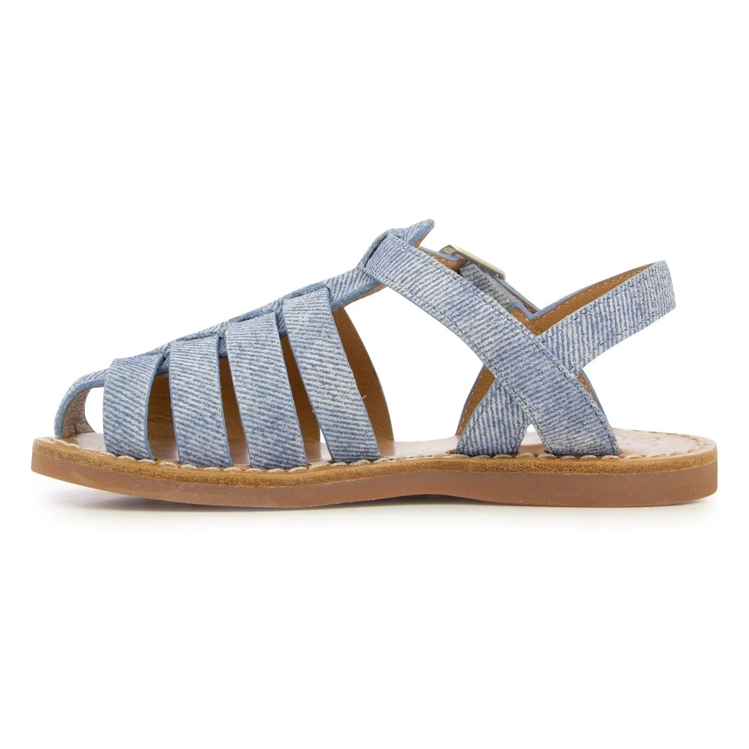 Pom d'Api - Beach-Stitch Dad Sandale | Denimblau