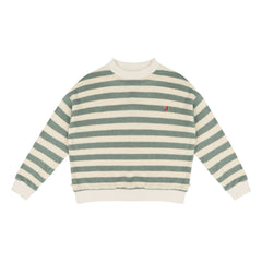 Jenest - Kay Gestreiftes Sweatshirt aus Bio-Baumwolle | Khaki
