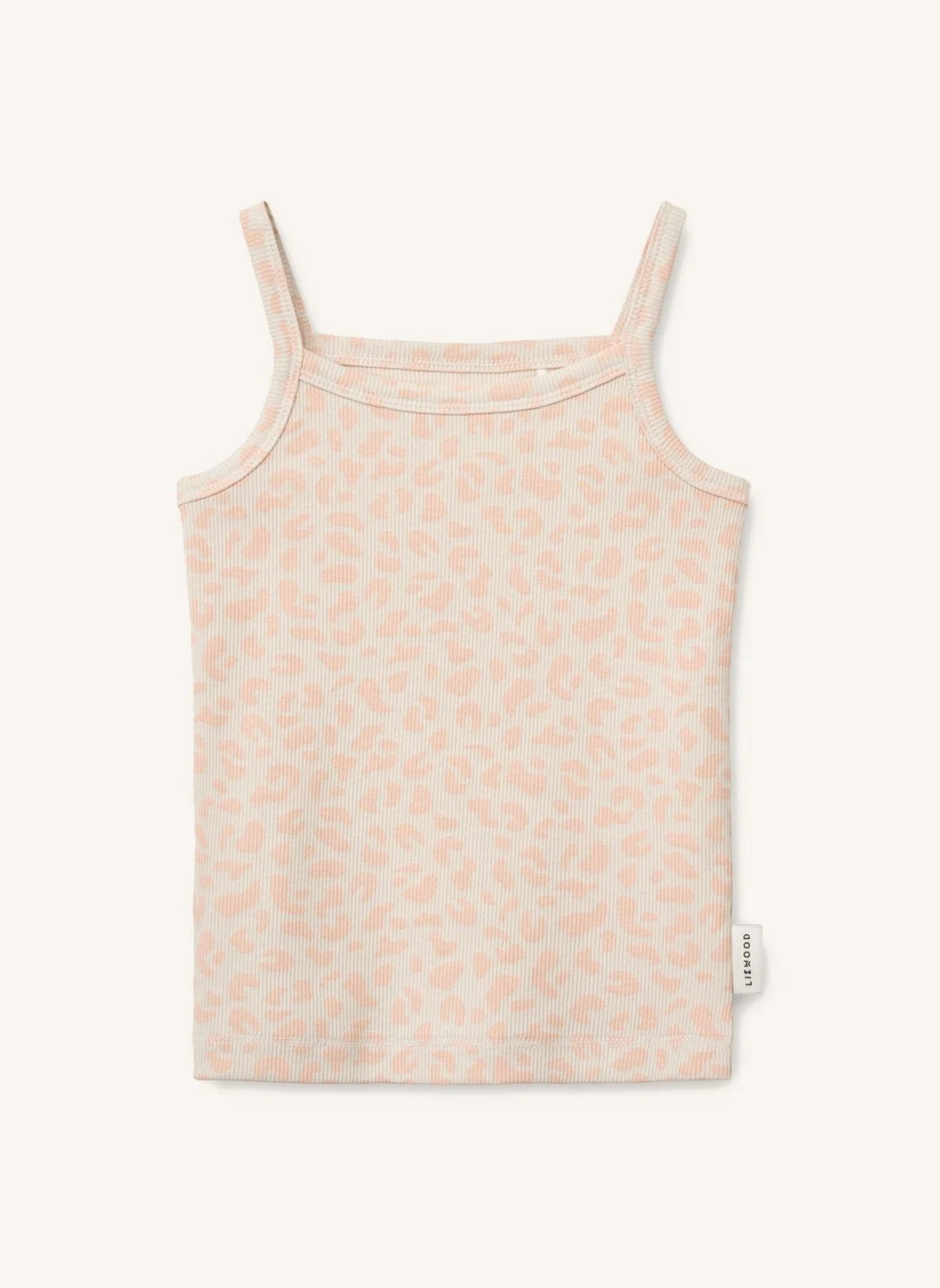 Liewood - 2er Set Naomi Leoparden Organische Baumwoll-Ripp-Tops | Hellrosa
