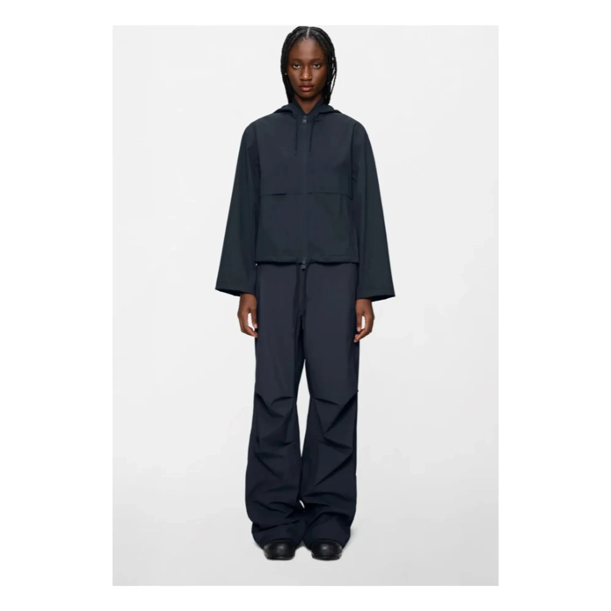 Rains - Suva Hardshell Short Drawstring Jacket W3 | Navy