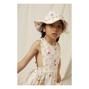 Bebe Organic - Annice Fleurie Rüschen Latzkleid | Weiß