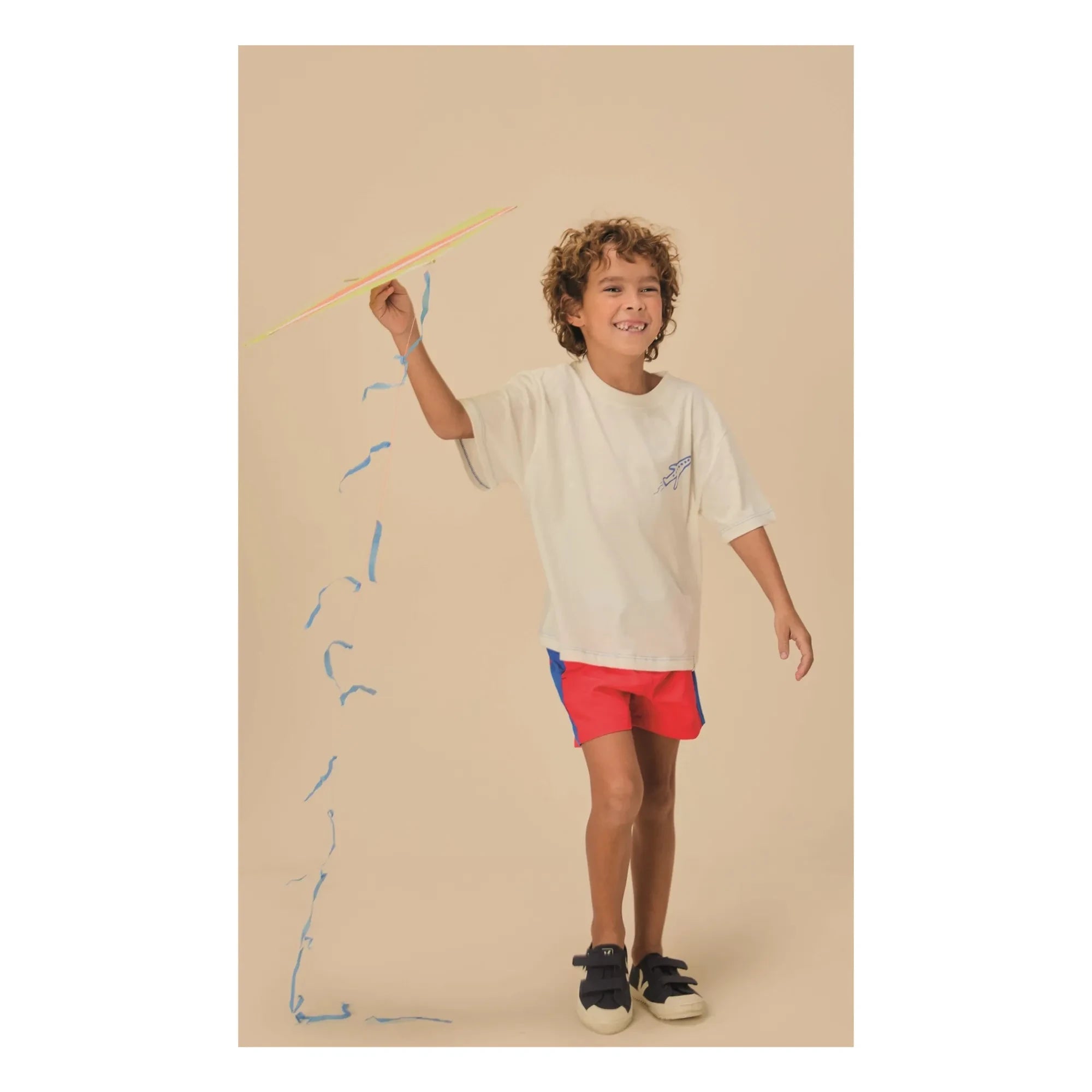 Fabula - Nino Zweifarbige kurze Badeshorts | Rot