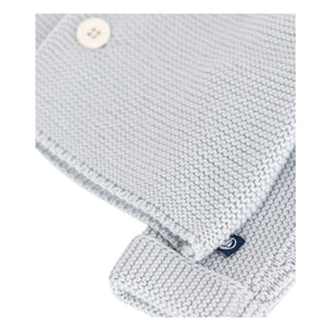 Petit Bateau – Feinstrick-Cardigan aus Bio-Baumwolle | Hellgrau