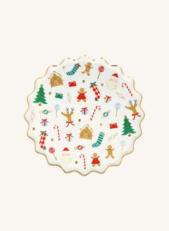 Meri Meri - Joli Noël große Teller - 8er Set