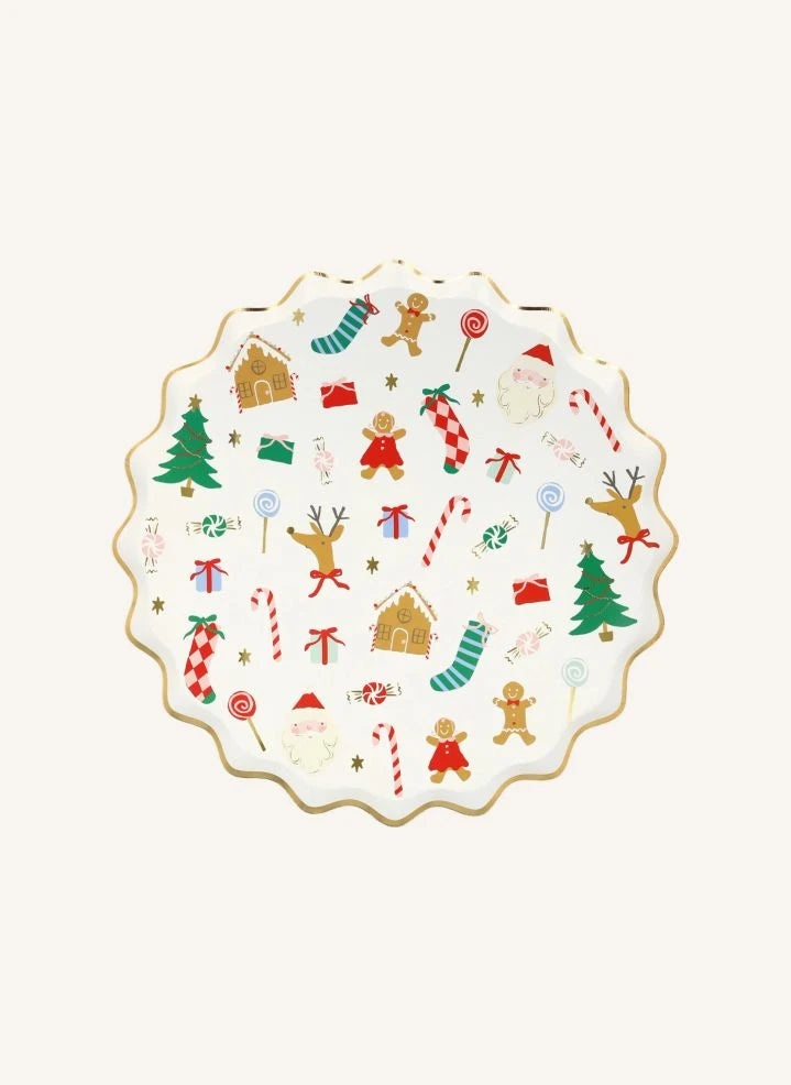 Meri Meri - Joli Noël große Teller - 8er Set
