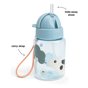 Done by deer - Tiny Farm Trinkflasche - 280 ml | Hellblau