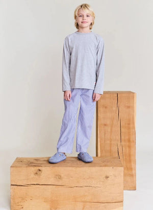 AO76 - Le Pajama Gestreifte Hose | Hellblau
