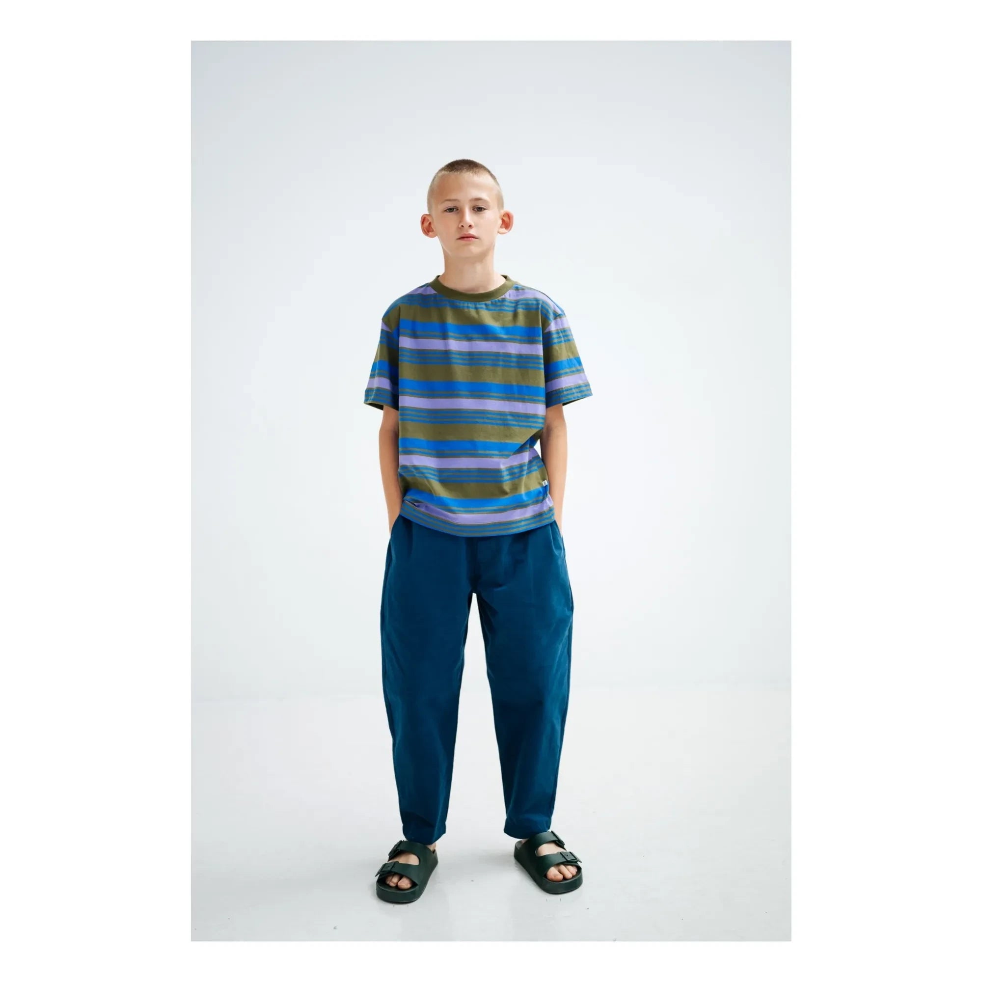 Repose AMS - Bio-Baumwolle Weite Hose Verstellbar | Blau