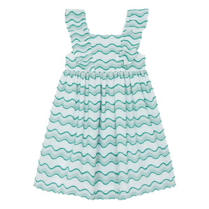 Tartine et Chocolat - Wellenmuster Kleid | Grün