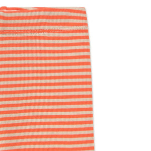 Tinycottons – Leggings aus Bio-Baumwolle mit Rippstrick und Streifen | Rot