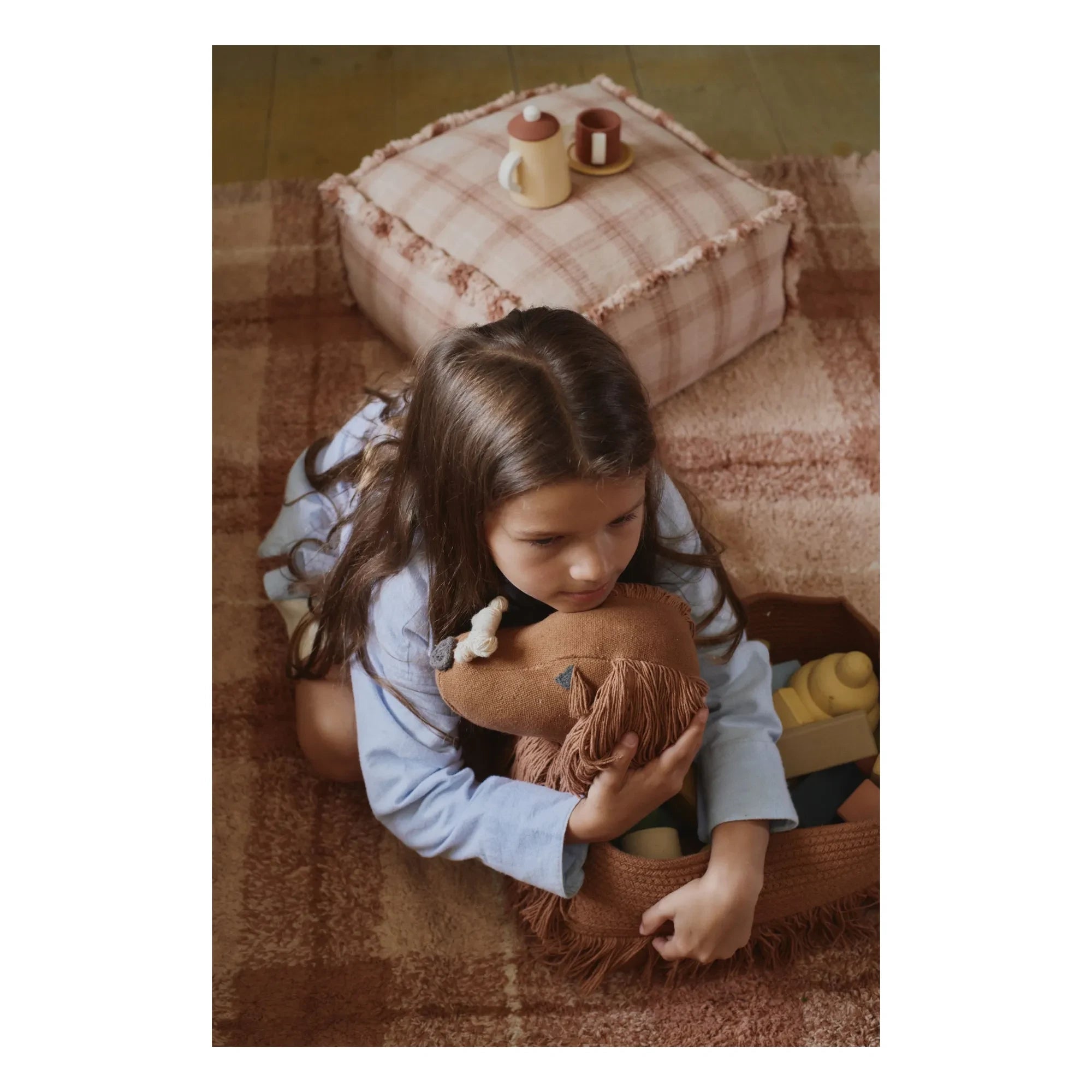Lorena Canals - Tartan Pouf | Puderrosa