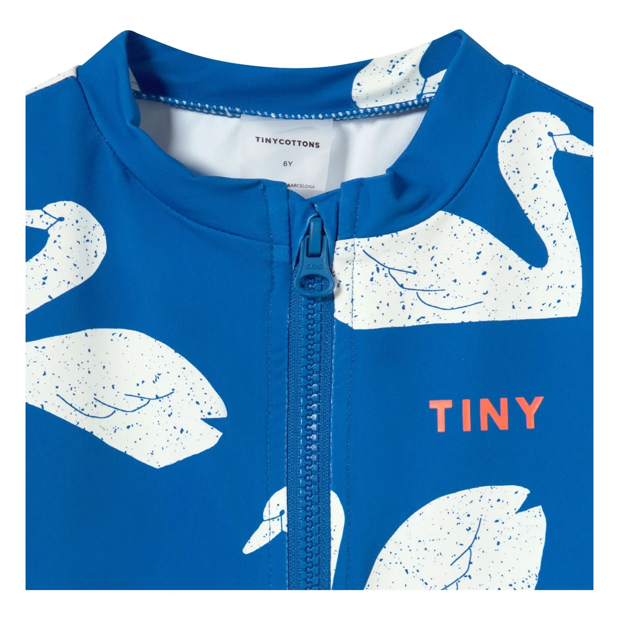 Tinycottons - Schwanen UV-Schutz-Badeshirt | Blau