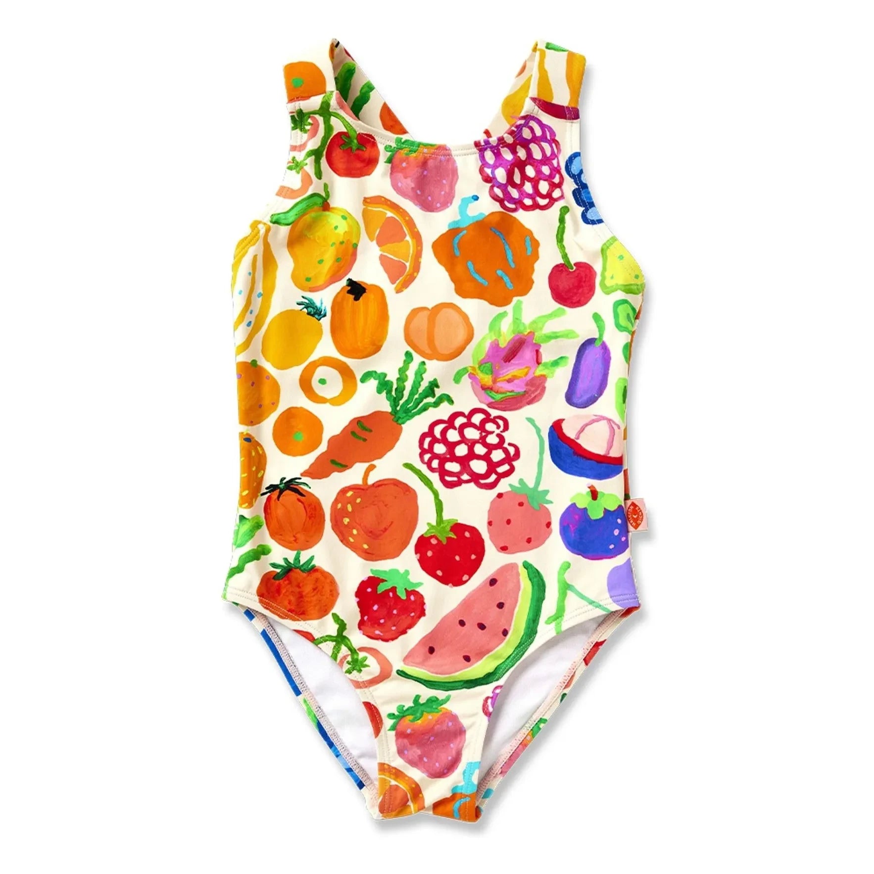 Halcyon Nights - Fruits Recycelter Faser-Badeanzug | Ecru