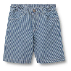 Wheat – Gestreifte Christian Denim Bermudashorts aus Bio-Baumwolle | Blau