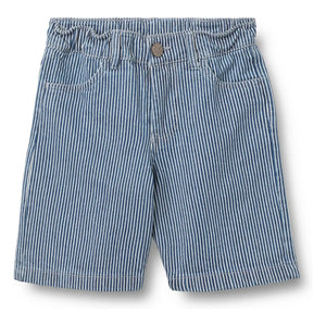 Wheat – Gestreifte Christian Denim Bermudashorts aus Bio-Baumwolle | Blau