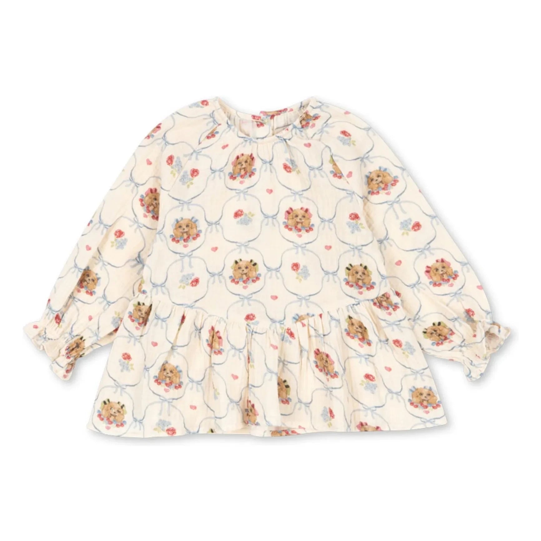 Konges Sløjd - Coco Dogs Bio-Baumwollbluse | Ecru
