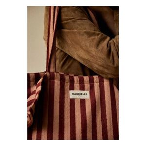 Gabrielle Paris - Garance Gestreifte Wochenendtasche | Rot