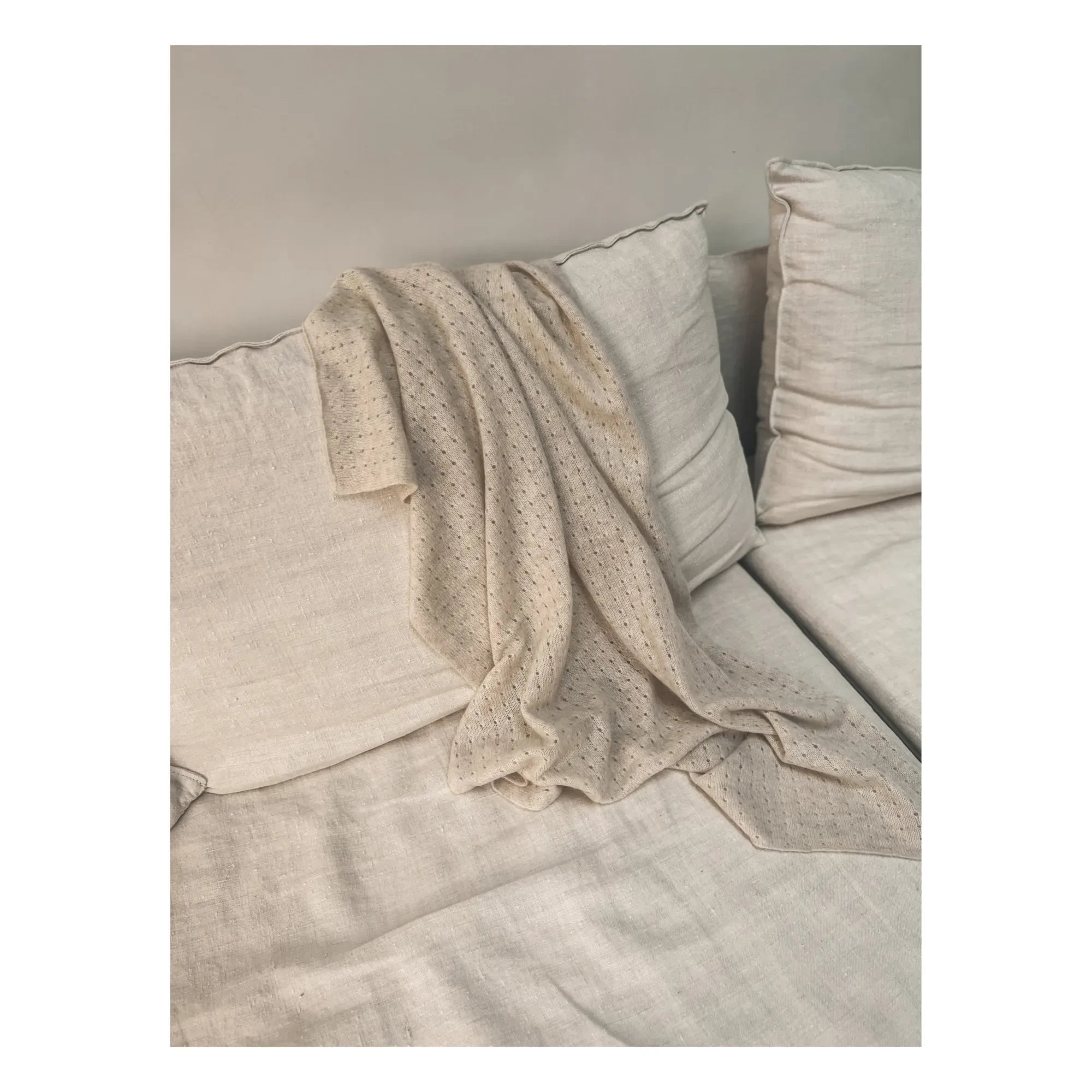 My Little Freckle - Bio-Baumwolle Pointelle Decke | Beige