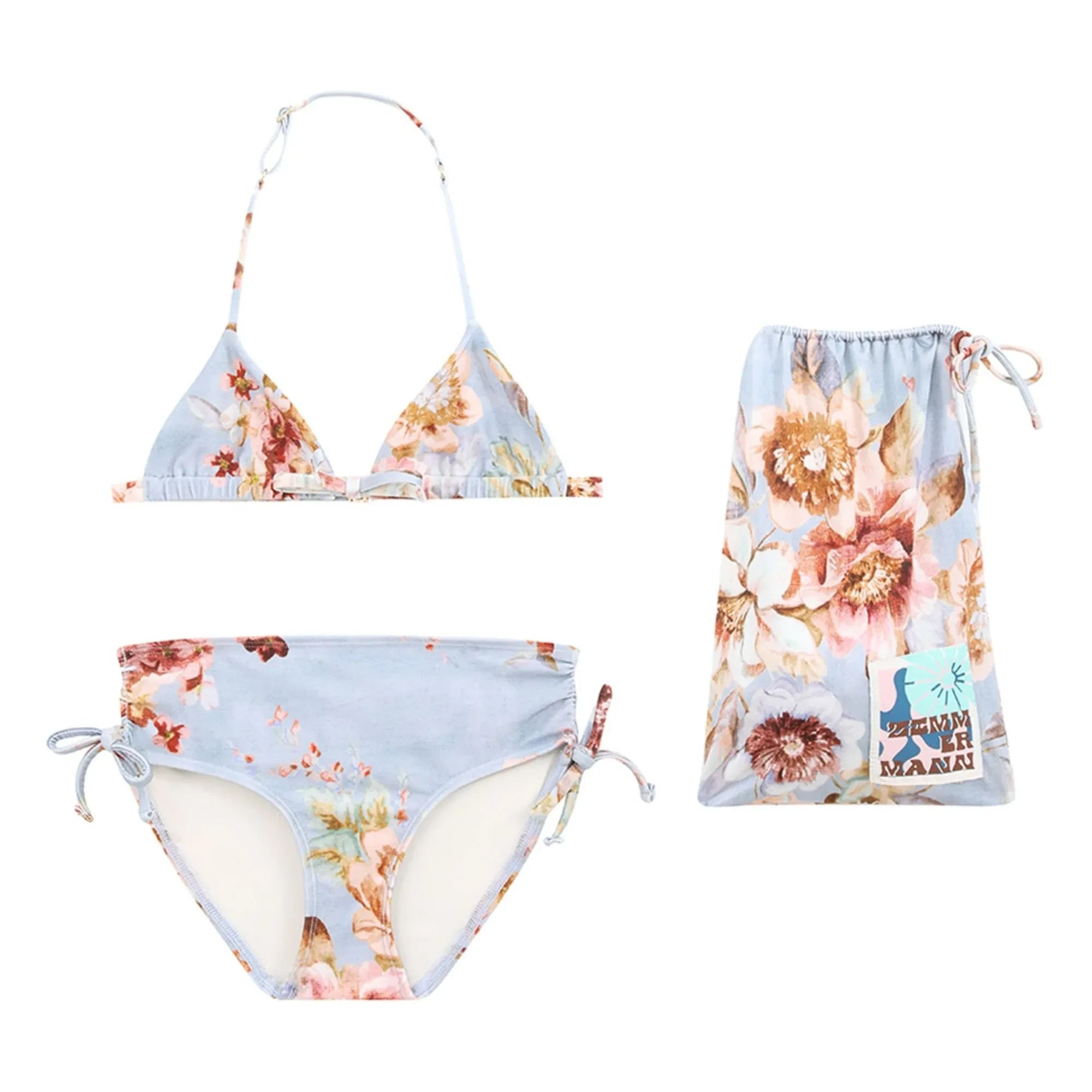 Zimmermann - Awaken Fleuri Badeanzug | Hellblau