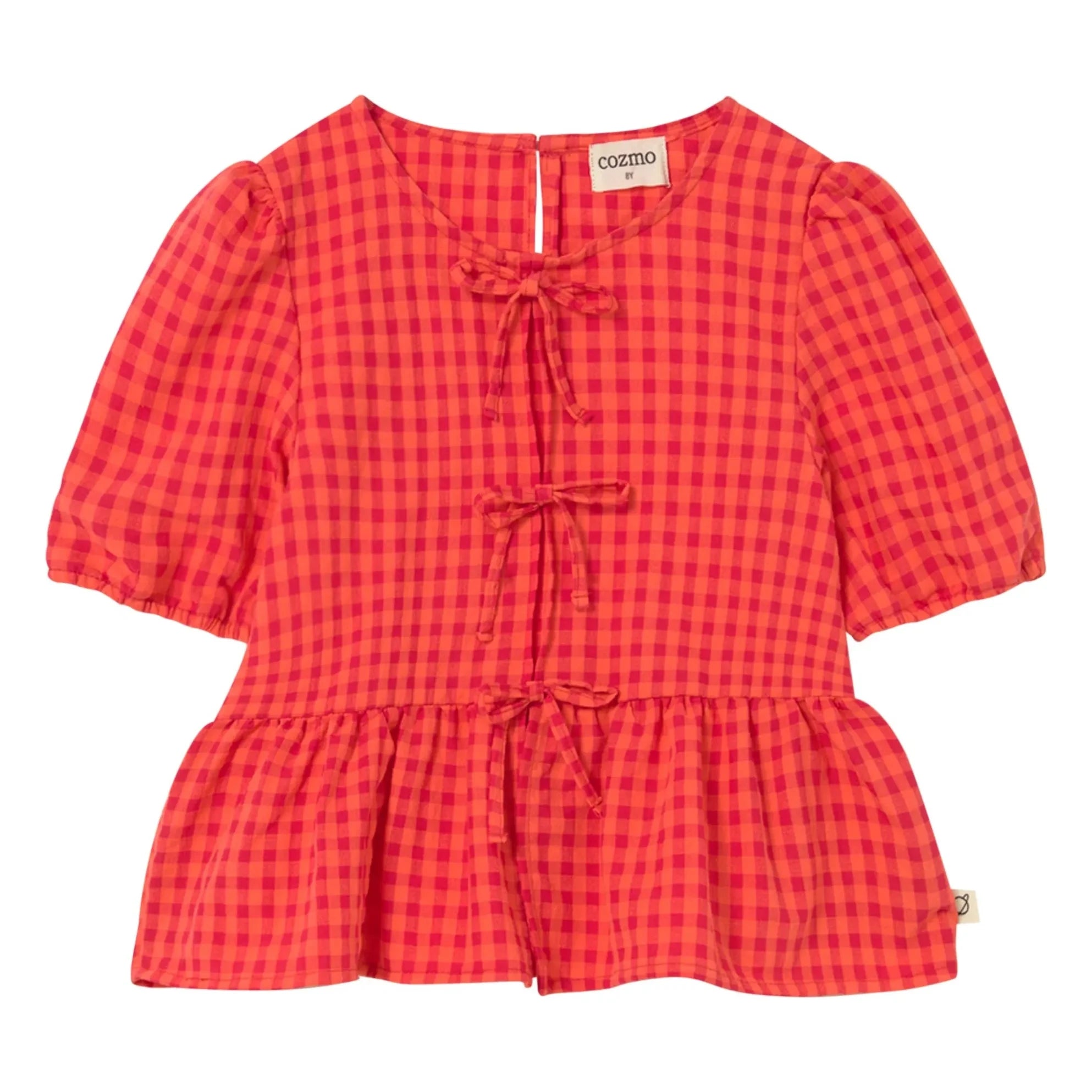 Cozmo - Joy Bluse Karo Recycelte Fasern | Rot
